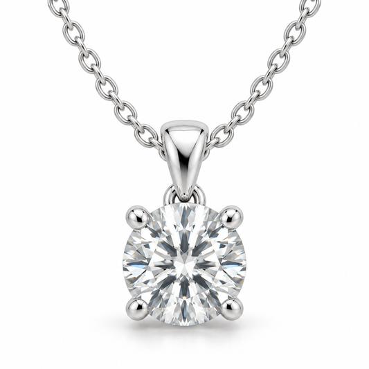 [metal:white-gold] Lunette Solitaire Necklace — front — illustrative design render [catalog-v2]