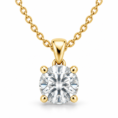 [metal:yellow-gold] Lunette Solitaire Necklace — front — illustrative design render [catalog-v2]
