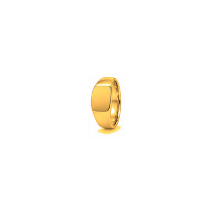 [metal:yellow-gold] Maximilian Signet Band — yellow gold hero — illustrative catalogue render