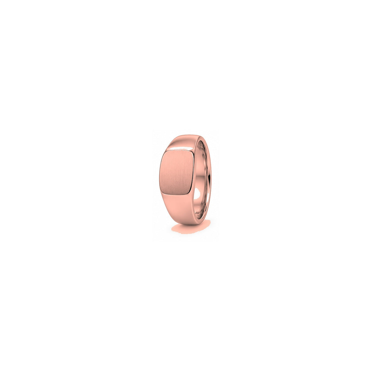 [metal:rose-gold] Maximilian Signet Band — rose gold hero — illustrative catalogue render