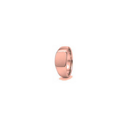 [metal:rose-gold] Maximilian Signet Band — rose gold hero — illustrative catalogue render
