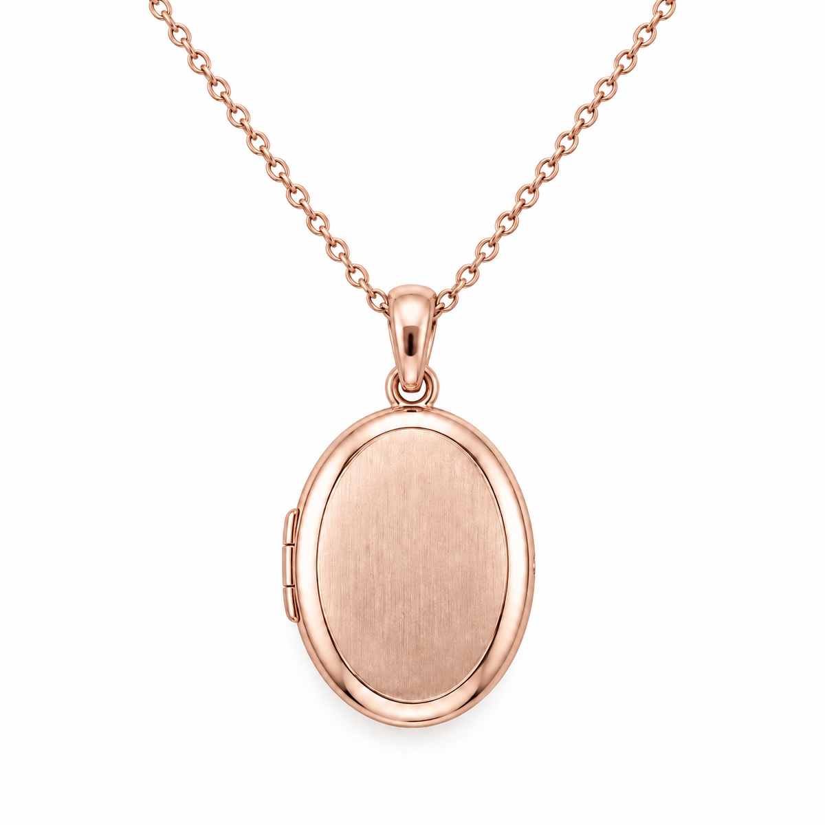 [metal:rose-gold] Meliora Oval Locket Necklace — front — Meliora Oval Locket Necklace front design illustration [catalog-v4]