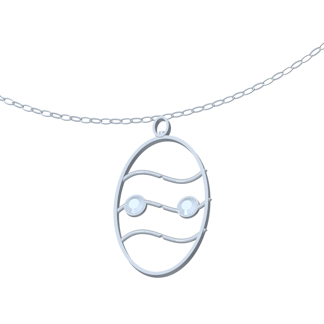 [metal:white-gold] pj merovelle tidal ladder necklace — angle CAD view — illustrative design [catalog-v4]