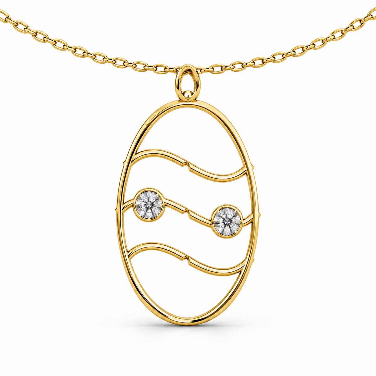 [metal:yellow-gold] Merovelle Tidal Ladder Pendant — 04-yellow-gold — illustrative design [catalog-v4]; any chain shown is an optional styling accessory
