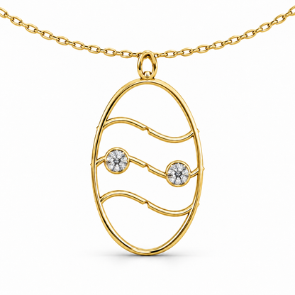 [metal:yellow-gold] Merovelle Tidal Ladder Pendant — 04-yellow-gold — illustrative design [catalog-v4]; any chain shown is an optional styling accessory