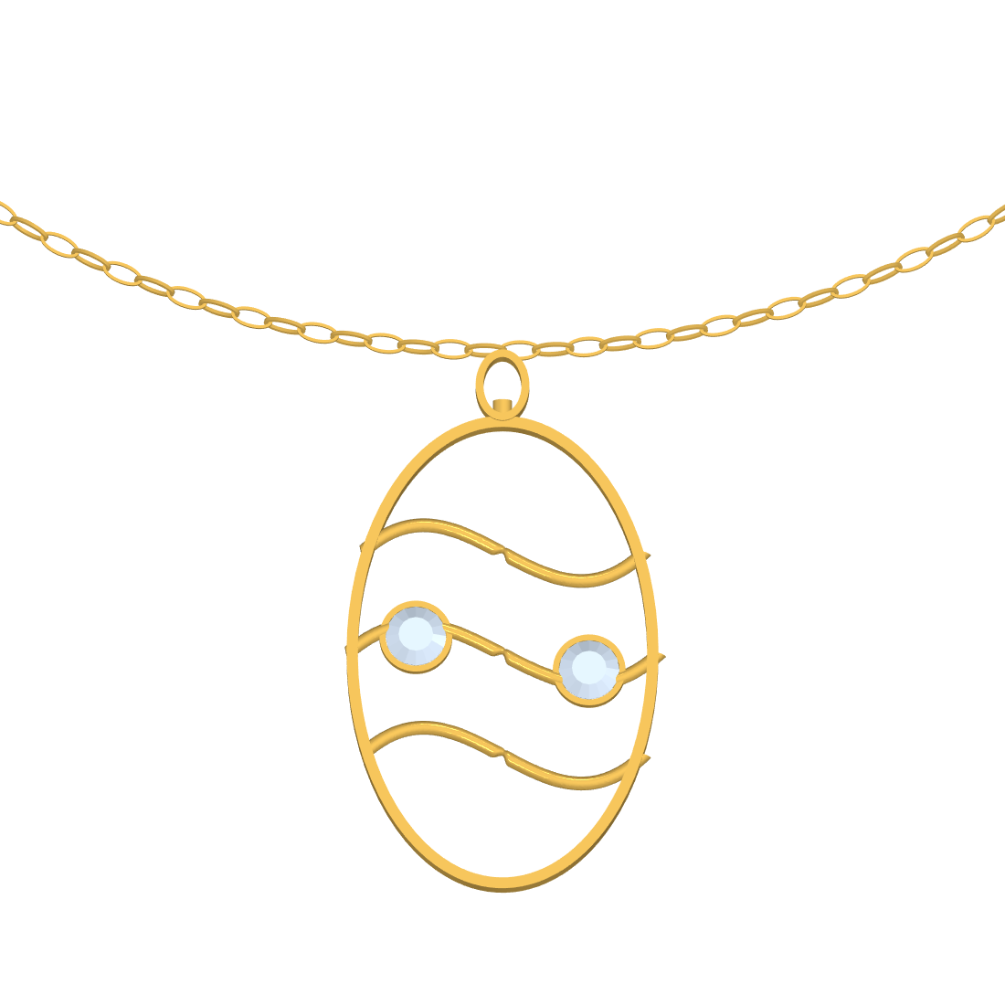 [metal:yellow-gold] pj merovelle tidal ladder necklace — yellow CAD view — illustrative design [catalog-v4]