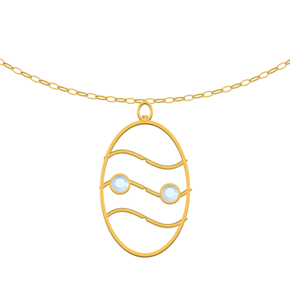 [metal:yellow-gold] pj merovelle tidal ladder necklace — yellow CAD view — illustrative design [catalog-v4]