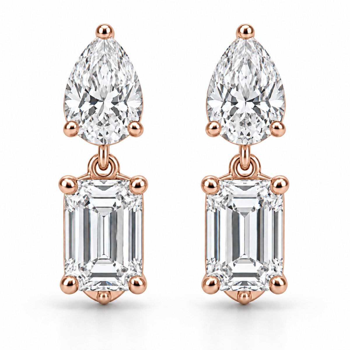 [metal:rose-gold] Mirabelle Toi et Moi Drops — front — Rose gold colour preview [catalog-v4]