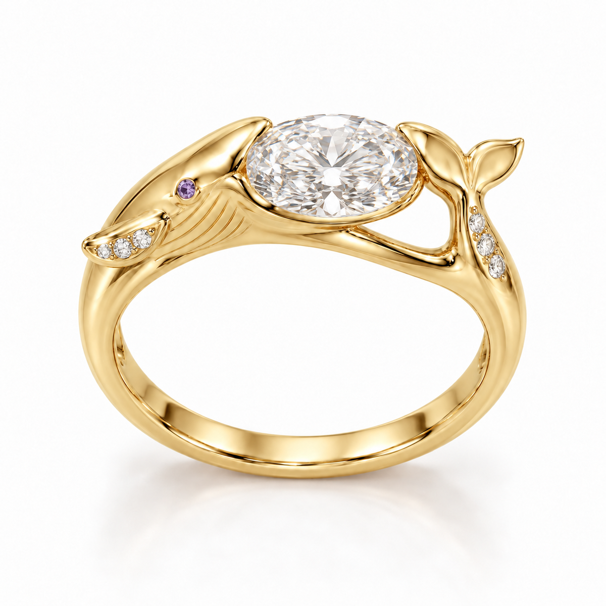 Moraine Whale Setting — hero — [metal:yellow-gold]