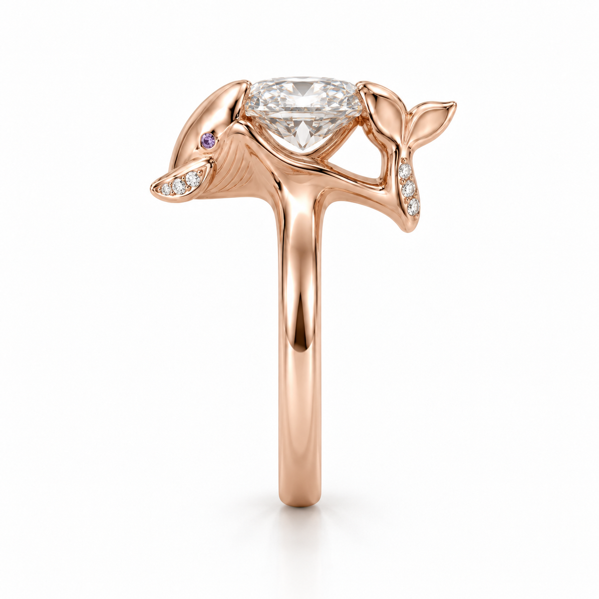 Moraine Whale Setting — side profile — [metal:all]