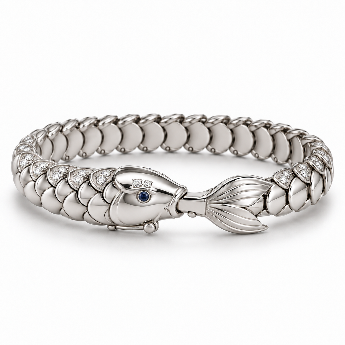 Nacre Carp Bracelet — side profile — [metal:all]