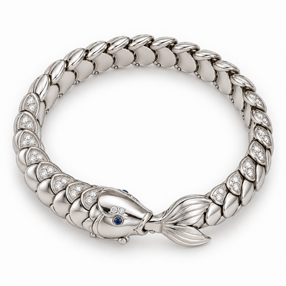Nacre Carp Bracelet — top view — [metal:all]
