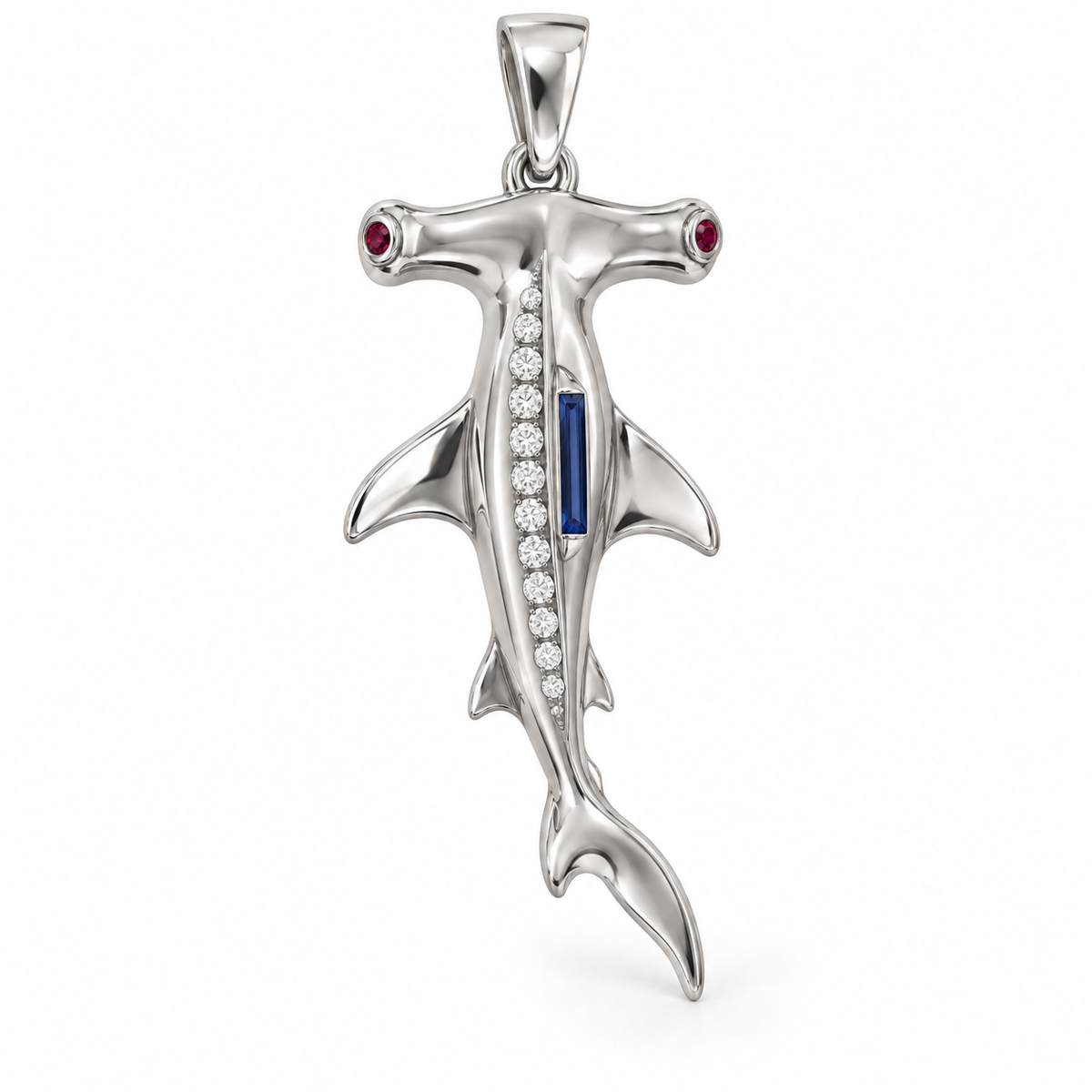 Neris Hammerhead Pendant - hero - [metal:platinum] - Model styling: 19-inch (48.3 cm) chain; pendant sold separately