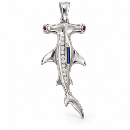 Neris Hammerhead Pendant - hero - [metal:platinum] - Model styling: 19-inch (48.3 cm) chain; pendant sold separately