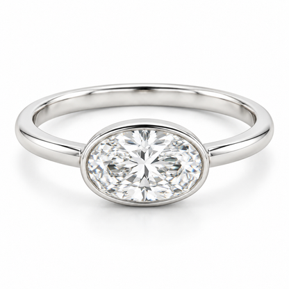 [metal:white-gold] Nerisse East-West Bezel Setting — front — Nerisse East-West Bezel Setting front design illustration [catalog-v4]