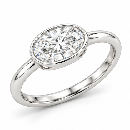 [metal:white-gold] Nerisse East-West Bezel Setting — three-quarter — Nerisse East-West Bezel Setting three-quarter design illustration [catalog-v4]