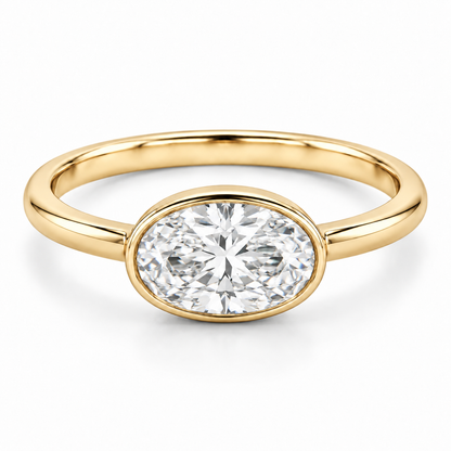 [metal:yellow-gold] Nerisse East-West Bezel Setting — front — Nerisse East-West Bezel Setting front design illustration [catalog-v4]