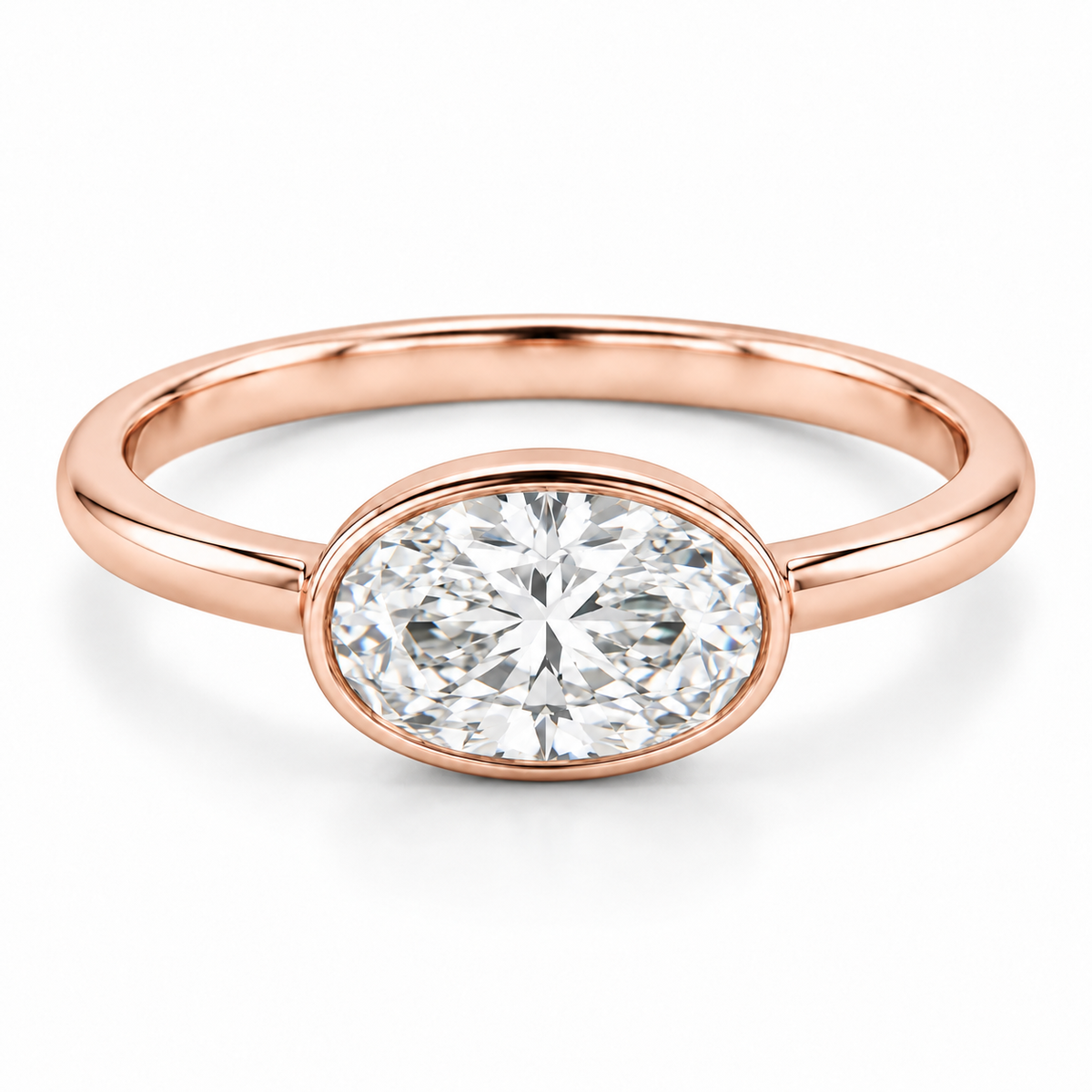[metal:rose-gold] Nerisse East-West Bezel Setting — front — Nerisse East-West Bezel Setting front design illustration [catalog-v4]