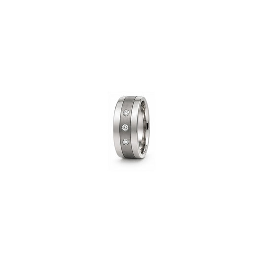 [metal:white-gold] Nikolai Two-Tone Diamond Band — white gold hero — illustrative catalogue render