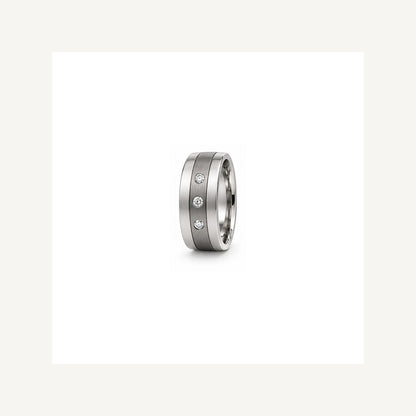 [metal:white-gold] Nikolai Two-Tone Diamond Band — white gold detail — illustrative catalogue render