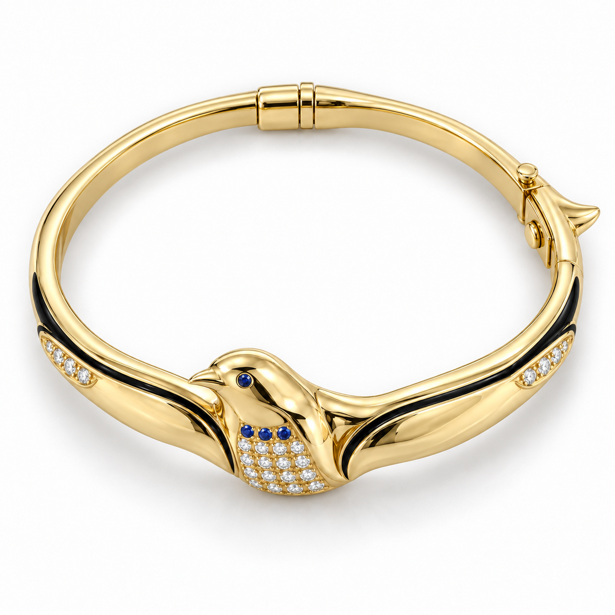 Nores Penguin Bracelet — top view — [metal:all]