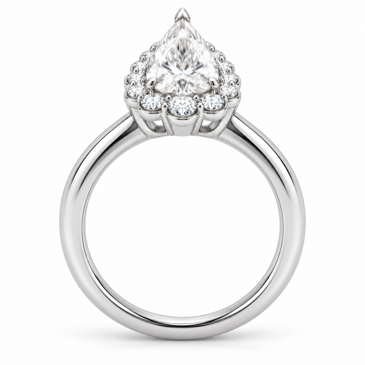 [metal:white-gold] Odessa Petal-Crown Halo Setting — top — Original setting design illustration [catalog-v4]