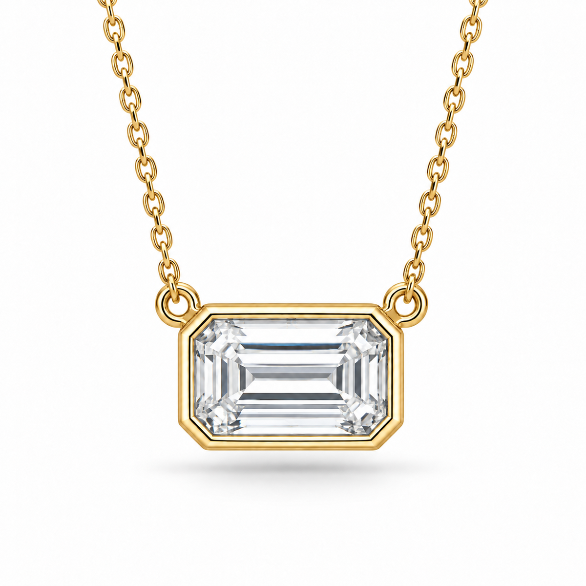 [metal:yellow-gold] Odette Emerald Pendant — front — Yellow gold colour preview [catalog-v4]