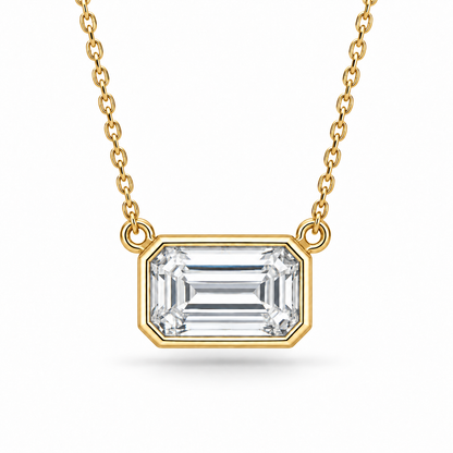 [metal:yellow-gold] Odette Emerald Pendant — front — Yellow gold colour preview [catalog-v4]