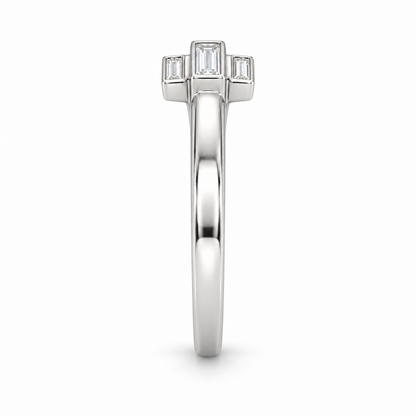[metal:white-gold] Olivienne Baguette Crown Band — edge-profile — Same design shown edge profile [catalog-v4]