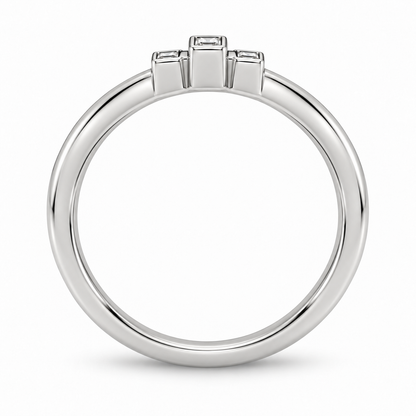 [metal:white-gold] Olivienne Baguette Crown Band — circular — Same design shown circular [catalog-v4]