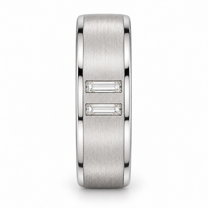 [metal:white-gold] Olivier Twin Baguette Band — side-profile — Olivier Twin Baguette Band side-profile design illustration [catalog-v4]