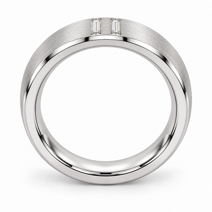[metal:white-gold] Olivier Twin Baguette Band — top — Olivier Twin Baguette Band top design illustration [catalog-v4]