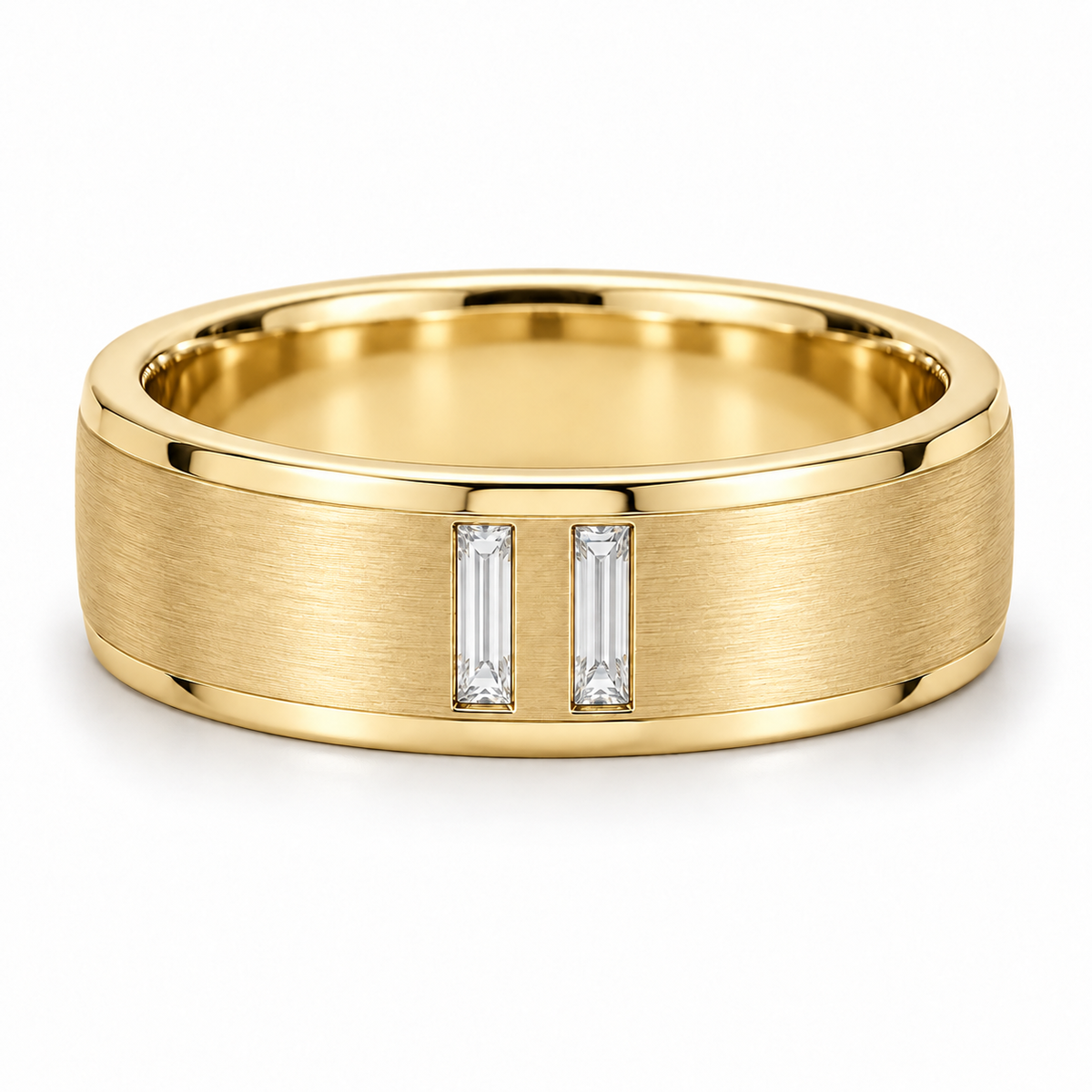 [metal:yellow-gold] Olivier Twin Baguette Band — front — Olivier Twin Baguette Band front design illustration [catalog-v4]