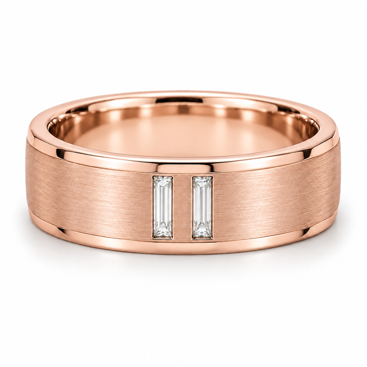 [metal:rose-gold] Olivier Twin Baguette Band — front — Olivier Twin Baguette Band front design illustration [catalog-v4]