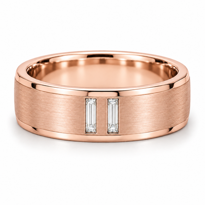 [metal:rose-gold] Olivier Twin Baguette Band — front — Olivier Twin Baguette Band front design illustration [catalog-v4]