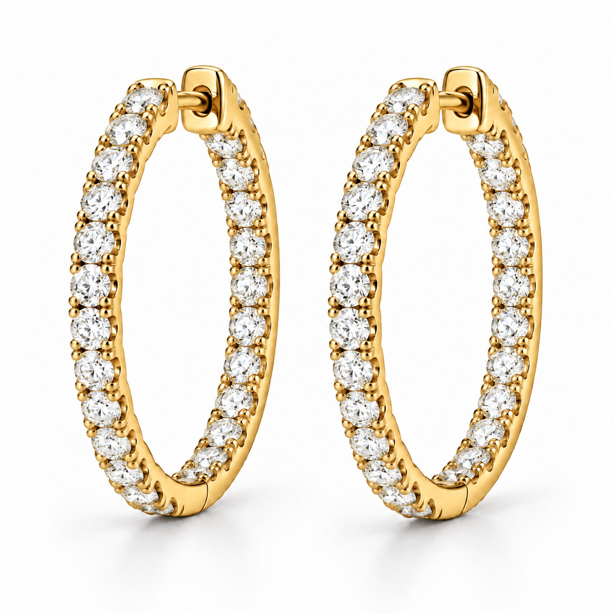 [metal:yellow-gold] Ondine Pavé Hoops — front — Yellow gold colour preview [catalog-v4]