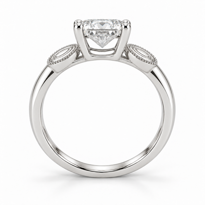 [metal:white-gold] Ophira Cartouche Solitaire Setting — circular — Same design shown circular [catalog-v4]