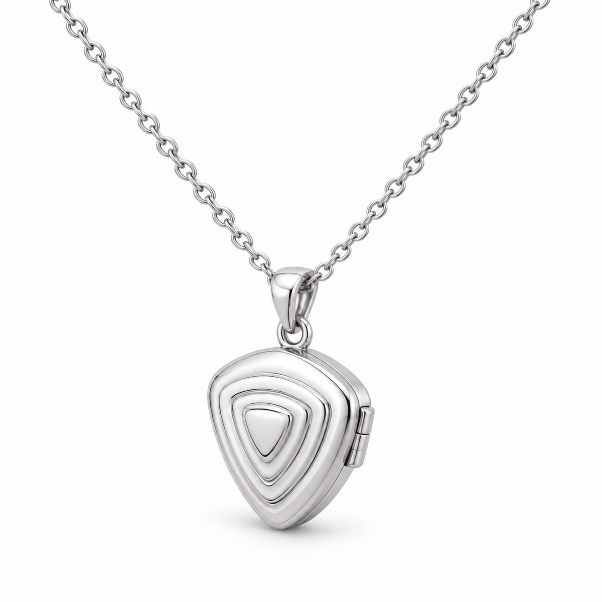 [metal:white-gold] Orelisse Ripple Locket Necklace — three-quarter — Same design shown three quarter [catalog-v4]
