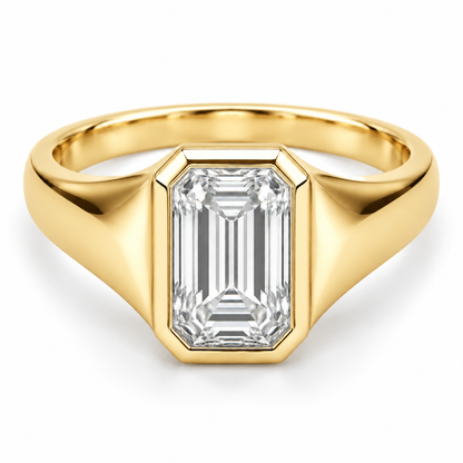 [metal:yellow-gold] Oriana Tapered Bezel Setting — front — Oriana Tapered Bezel Setting front design illustration [catalog-v4]