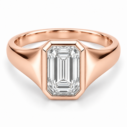 [metal:rose-gold] Oriana Tapered Bezel Setting — front — Oriana Tapered Bezel Setting front design illustration [catalog-v4]