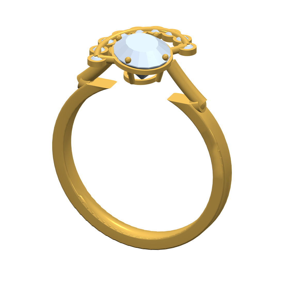 [metal:yellow-gold] pj orvella oblique crescent setting — yellow CAD view — illustrative design [catalog-v4]