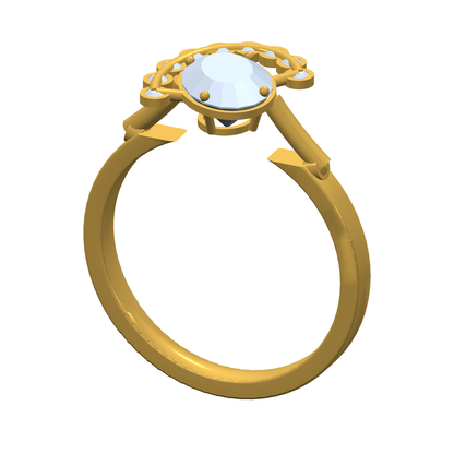 [metal:yellow-gold] pj orvella oblique crescent setting — yellow CAD view — illustrative design [catalog-v4]