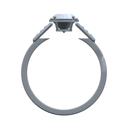 [metal:white-gold] pj quenelle bar link setting — circular CAD view — illustrative design [catalog-v4]