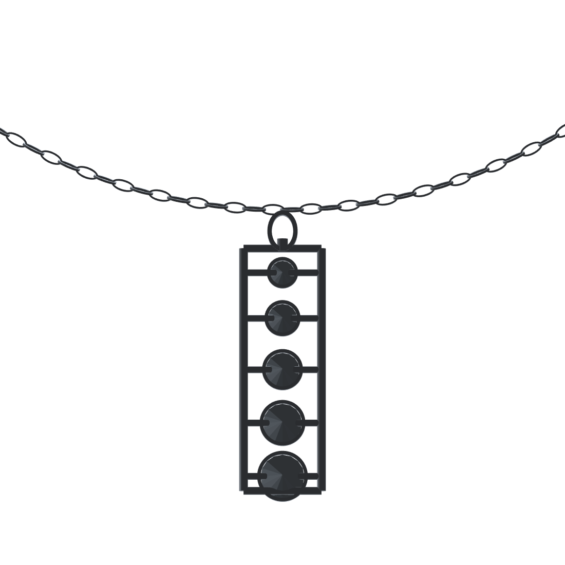 [metal:white-gold] pj rhoswen cascade ladder necklace — back CAD view — illustrative design [catalog-v4]