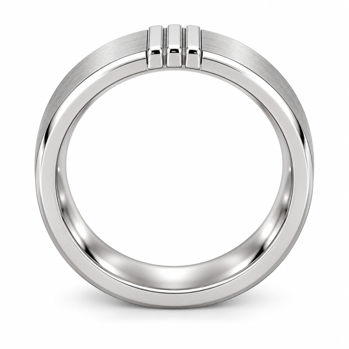 [metal:white-gold] Rhydian Offset-Pillar Band — circular — Same design shown circular [catalog-v4]