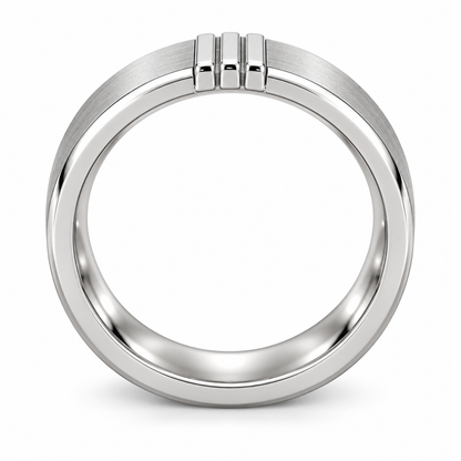 [metal:white-gold] Rhydian Offset-Pillar Band — circular — Same design shown circular [catalog-v4]