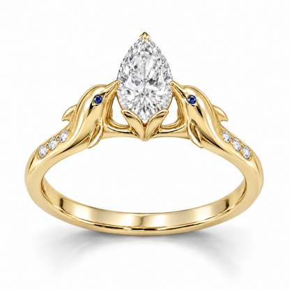 Rivelle Dolphin Setting — hero — [metal:yellow-gold]