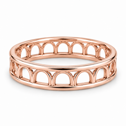 [metal:rose-gold] Sabine Openwork Arc Band — front — Sabine Openwork Arc Band front design illustration [catalog-v4]