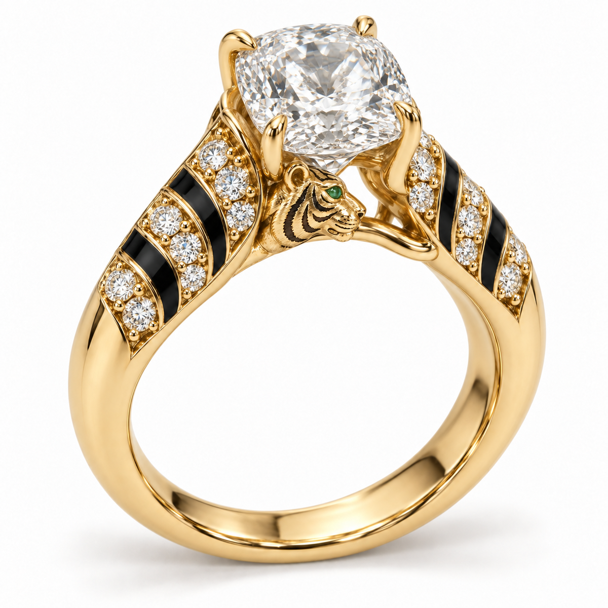 Sable Tiger Setting — three-quarter view — [metal:all]