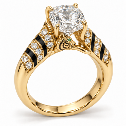 Sable Tiger Setting — three-quarter view — [metal:all]